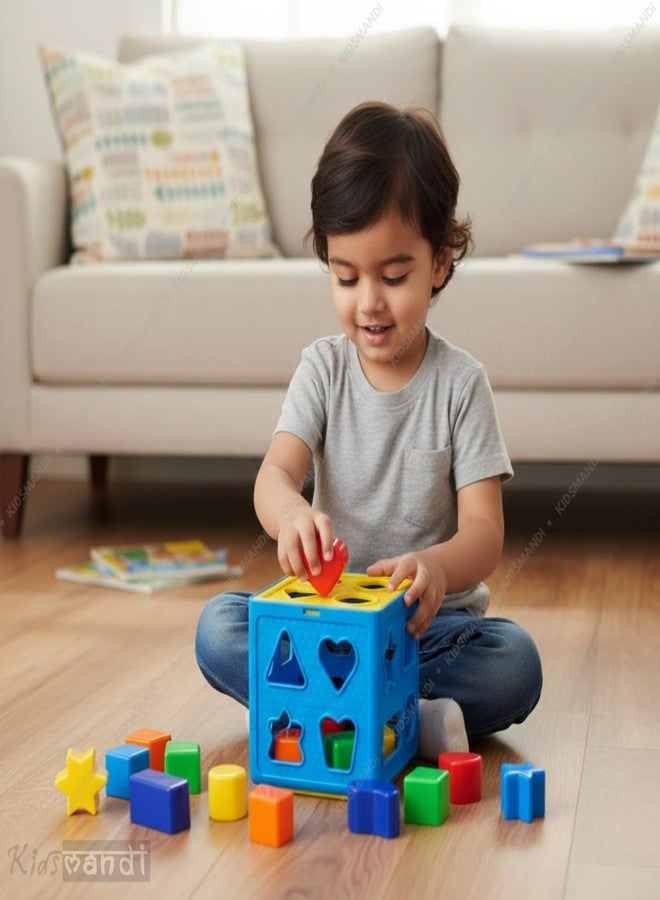 كيدز ماندي مكعب فرز الأشكال للأطفال من ماندي | لعبة تعليمية للفرز والمطابقة | مكعب أنشطة تعليمية ملون لتنمية المهارات المبكرة - Image 2